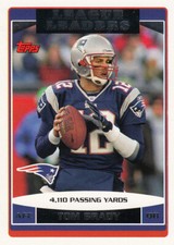 2006 Topps League Leaders Football Buccaneers Tom Brady 4,110 Passing Yards