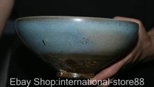 7.4" Rare Old Chinese Jun Kiln Porcelain Palace Dynasty Spot Round Shape Bowl