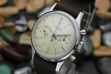 Vintage CLEBAR Chronograph Landeron 248 White Dial 36mm Men's Watch