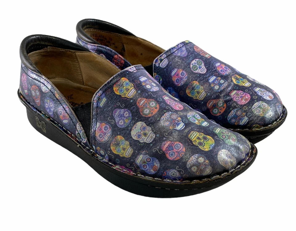 Zueco sin cordones Alegria Debra -484 Sugar Skull para mujer talla EU 39 US 8,5 Foto 2 de 4