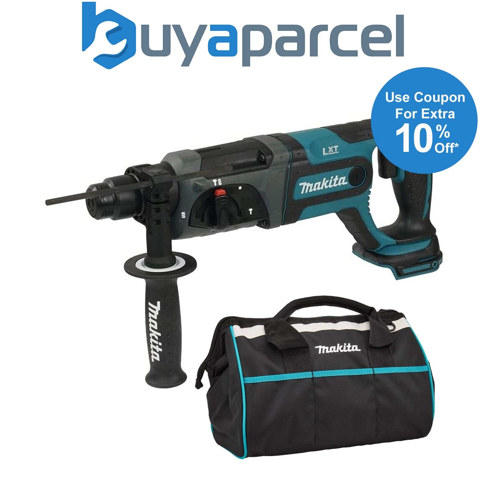Makita DHR241Z 18V LXT SDS Lithium Ion 3 Mode SDS+ Rotary Hammer Drill + Bag