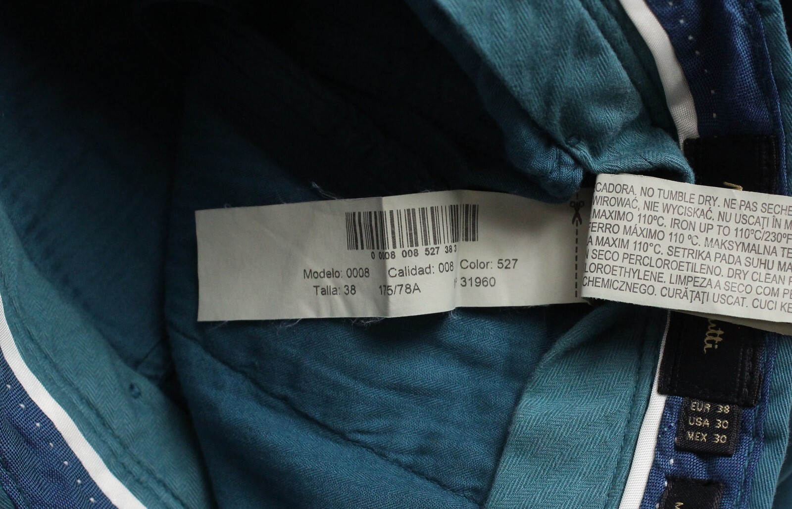 MASSIMO DUTTI 0008 Slim Fit Trousers Men's US 30 Chino Zip Fly thumbnail 10