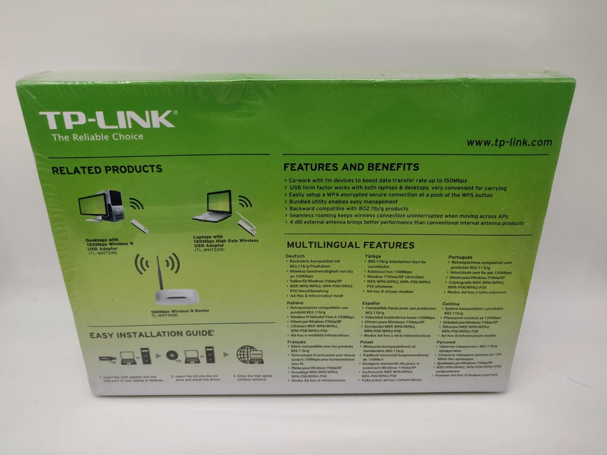 BRAND NEW--TP-Link TL-WN722N (Ver 3.2) 150Mbps High Gain Wireless.
