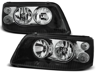 Headlights for VW T5 2003 2004 2005 2006 2007 2008 2009 VR-1677 Headlamps Black