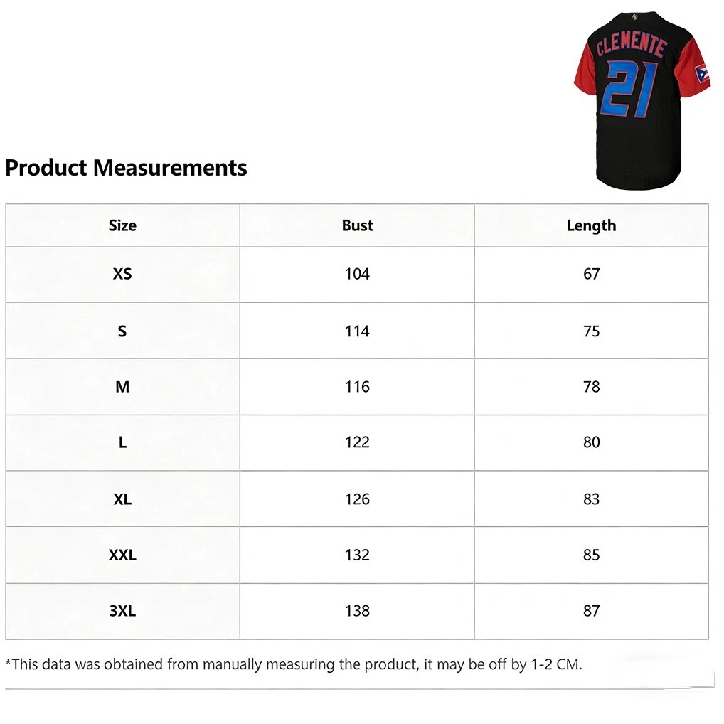 #21 Roberto Clemente Puerto Rico Black Baseball Jersey Shirt Stitched