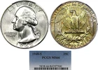 1948-S 25C PCGS MS66 SILVER WASHINGTON ~ COLORFUL GEM!