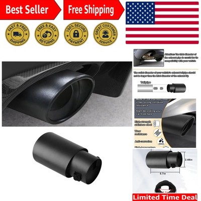 Beveled Design Adjustable Exhaust Tip, Black Chrome Finish for Effortless Style