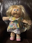 Vtg 1987 Cabbage Patch Kid - GROWING HAIR Works! - Coleco Purple Sig - Blonde