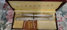 EVERSHARP SLIM VENTURA STERLING  CAP, BARREL 14K GOLD MEDIUM NIB USA PENCIL