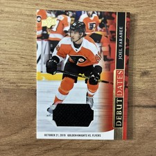 2020-21 UD DEBUT DATES JERSEY JOEL FARABEE PHILADELPHIA FLYERS #DD-10