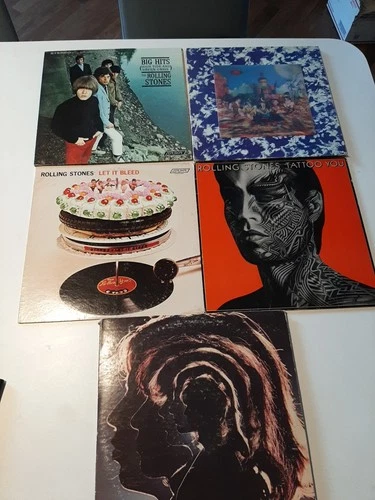 The Rolling Stones Vintage Vinyl Lot Of 5  VG Overall Lps