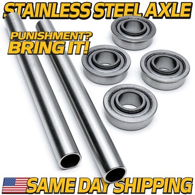 ザウルス　ALPHA Dumpty Clinks 2 Kits) Front Axle & Shielded Wheel Bearingss for BadBoy ZT ZT