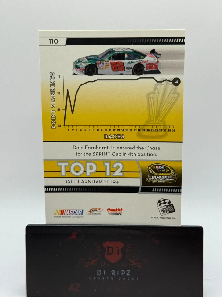 2009 Press Pass - Top 12 Dale Earnhardt Jr. #110 Gold - Image 2 of 2