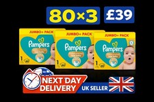 Pampers New Baby Premium Protection Nappies Size1 - 80*3Pack Jumbo+ Pack