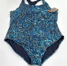 TYR Women's One-Piece Swimsuit, Blue, Size XXL