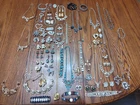 Vtg. Estate Rhinestone, Bracelet, Brooch & Costume Jewelry Lot, 107 VF Pieces!