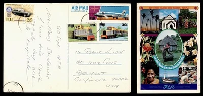 DR WHO 1976 FIJI NADI POSTAL CORREO AÉREO A EE. UU. R76419 - Imagen 1 de 3