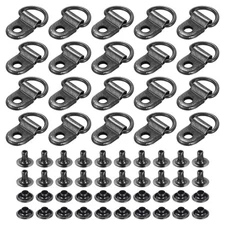 Shoe Boot Lace Hook 30 Pack Stainless Steel Boot Buckle with Rivets Silver Grey