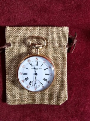 Antique Patek Philippe Pocket Watch 18k Gold  47mm 93 Gram Model 105620
