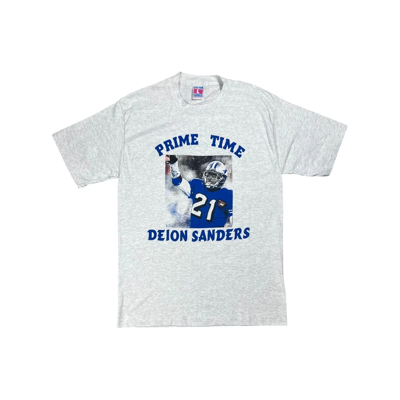 Vintage 90s Prime Time Deion Sanders Dallas Cowboys NFL lot tee (L)