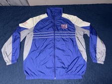 NFL New York Giants Track Jacket Mens L Blue Full Zip G-III Apparel Windbreaker