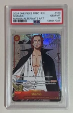 One Piece Shanks Manga Alt Art OP01-120 PRB-01 PSA 10 ENGLISH