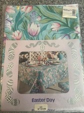 Bardwil Linens Easter Day 60" Round Tablecloth Cotton/Polyester New Made in USA