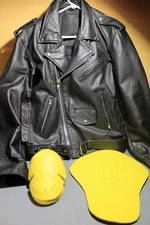 German "REAL LEATHER" Vintage Men’s Leather Motorcycle Jacket Black
