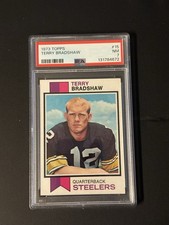1973 Topps Football Terry Bradshaw #15 PSA 7 NM Pittsburgh Steelers