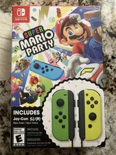 Nintendo Switch Super MARIO PARTY Green Yellow Joy Con EMPTY RETAIL BOX ONLY