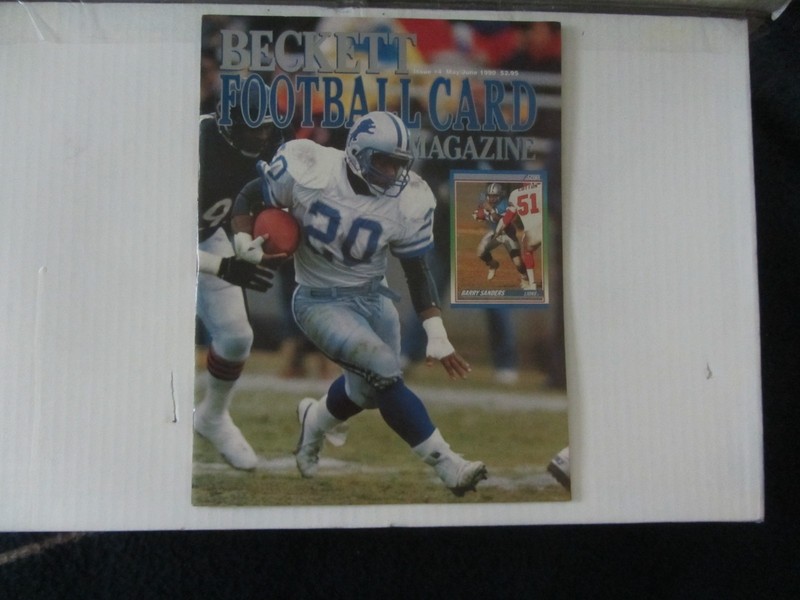 Barry Sanders 1990 beckett football card magazine Mint