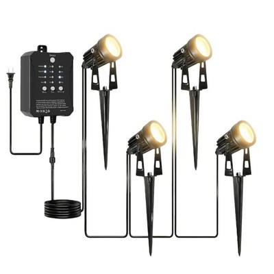 All-in-One Low Voltage Landscape Lighting, Dusk to Dawn Transformer Timer, Wa...