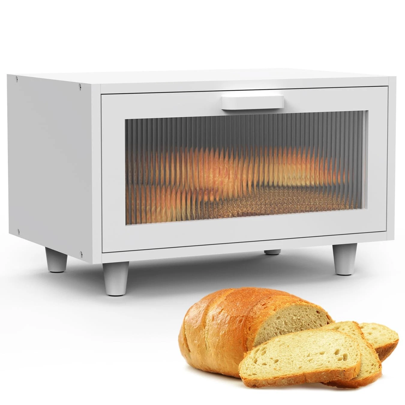 LOHASOK Bread Box for Kitchen Countertop Farmhouse Bread Holder Bread Storage...