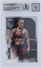 Shayna Baszler WWE Signed 2020 Topps Chrome #91 Beckett Fanatics 10 Card