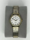 Timex Indiglo Easy Reader Vintage Quartz Gold Tone Expansion Band Running