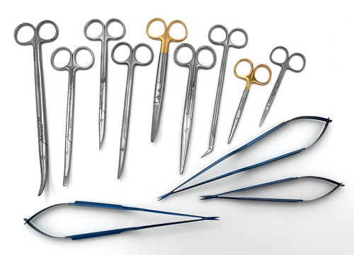 Set of 12 Symmetry Surgical Fine German Scissors FREE SHIPPING