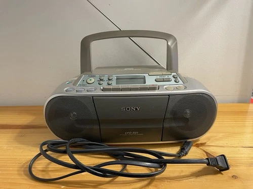 Vintage Sony CFD-S01 Boombox CD Radio Cassette Player Portable Stereo Tested