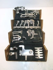 Antique Singer Sewing Machine Accessory Puzzle Box Stamped 1889 17 Accessories