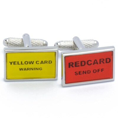 Cufflinks - Yellow and Red Card Football | eBay Australia
