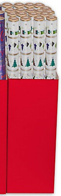 Depesche 8651_001 Geschenkpapier Rolle 70 x 120 cm Hirsch Tannenbaum weiß 