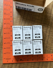 1 Box of 6- Master Lock Padlocks #2, USA Made, New in box 2 keys