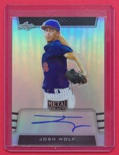 2019 Leaf Metal Draft Josh Wolf 21/50 Authentic Autograph #BAJW2 Mets