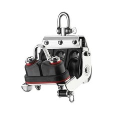 S-Block Großschotblock Nadellager 8 mm - 3 Rollen, Wirbel, Hundsfott, Schotklemm