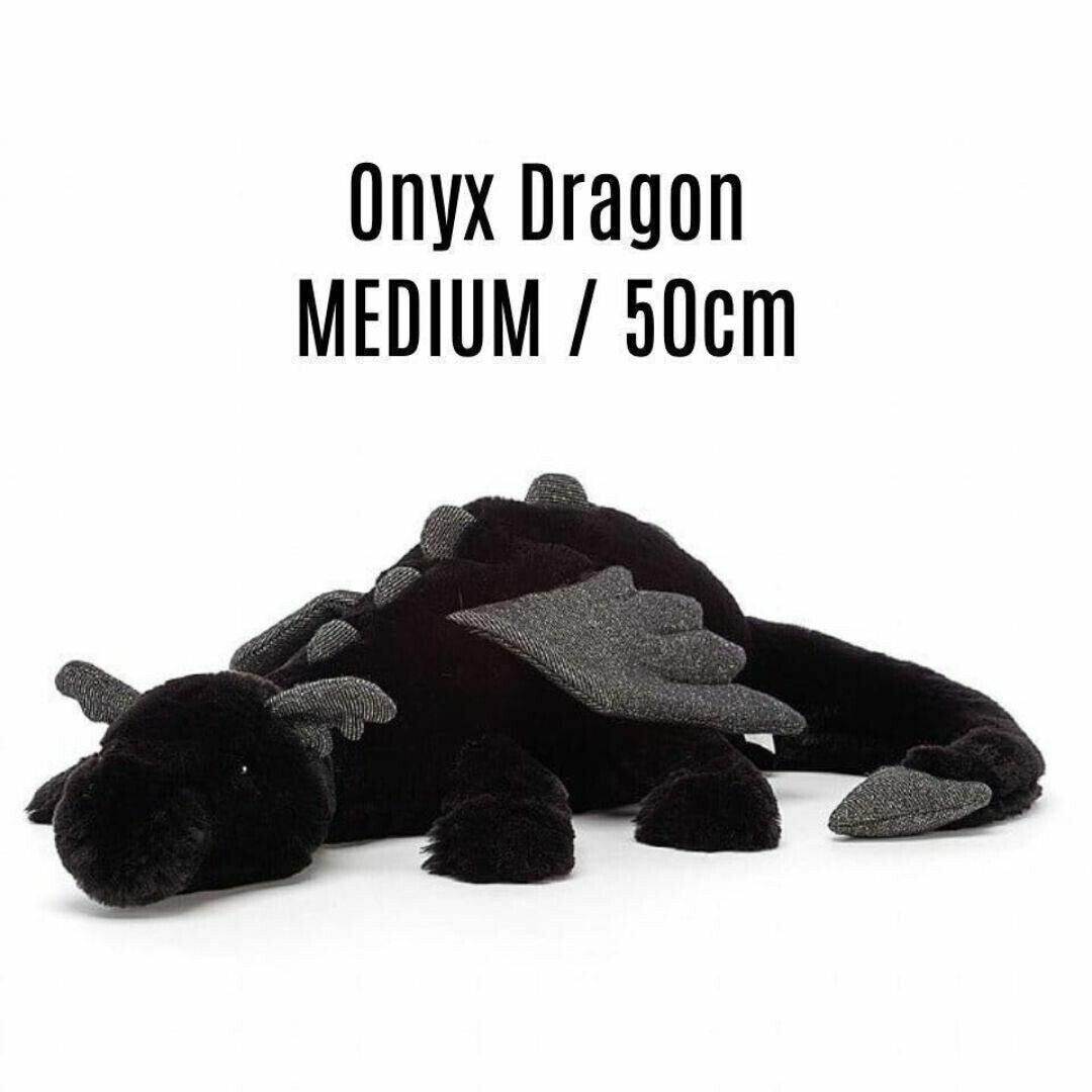 jellycat Onyx Dragon Plush Toy M Size 50cm Black | eBay
