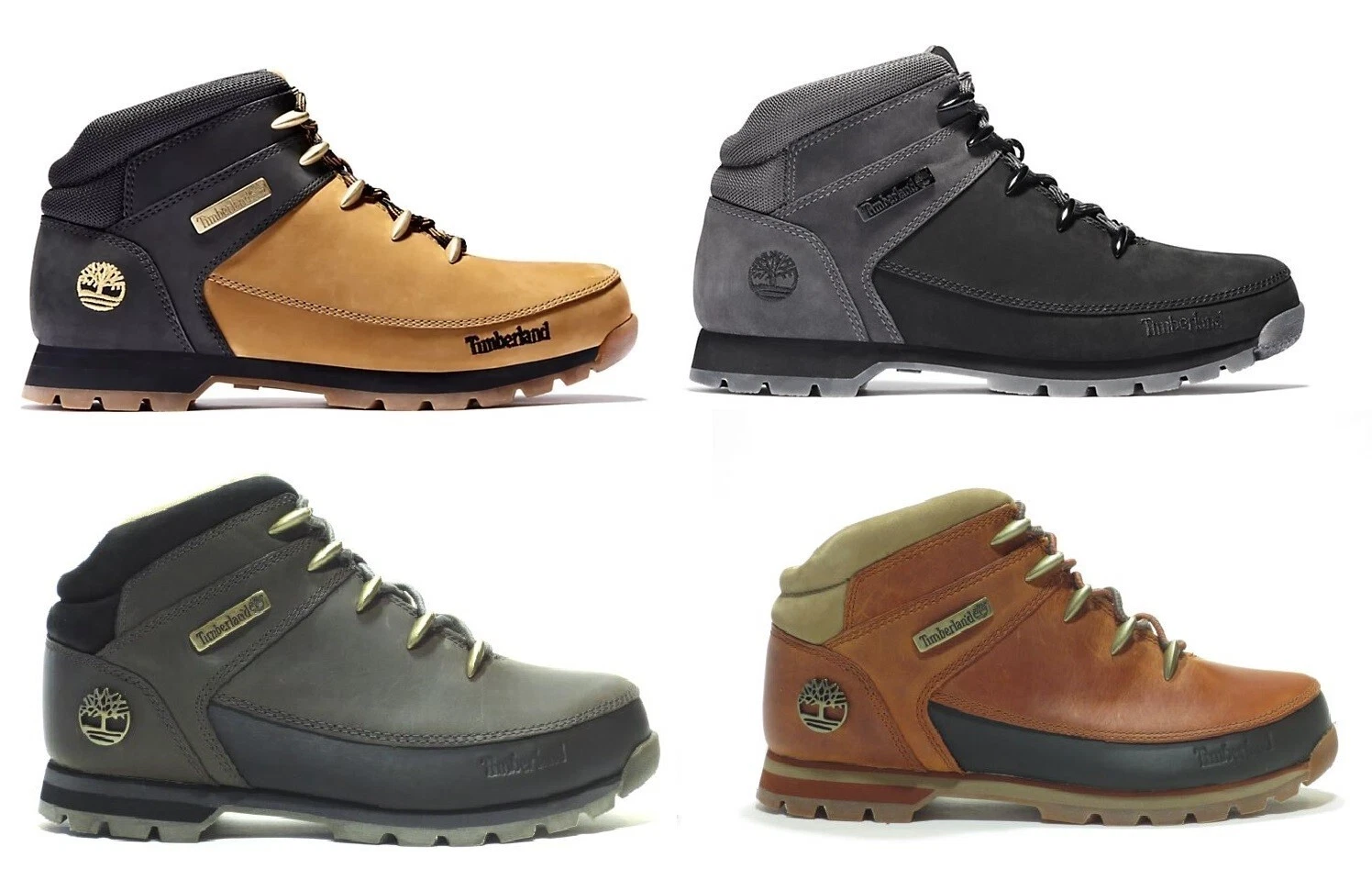 Timberland Men's Euro Sprint Leather Hiker Boots Wheat Black Gray A1NHJ
Opens in a new window or tab
