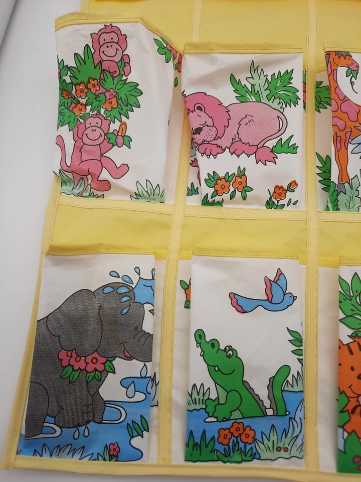 Винтажный детский подвесной органайзер обувь/подгузники/аксессуары животные пластик - Изображение 4 из 4