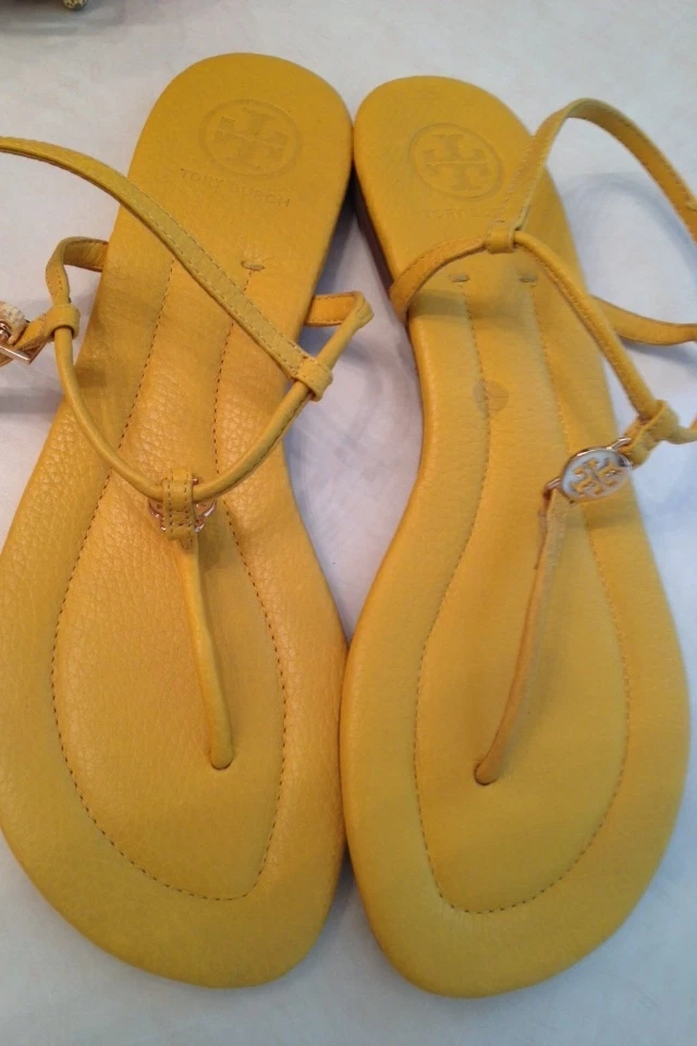 Tory burch mustard sandals 2025
