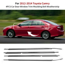 For 2012-2014 Toyota Camry Door Window Trim Moulding Belt Weatherstrip Set of 4