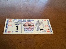 1981 NCAA Regional Tournament Full Basketball Ticket Houston Cougars v Villanova