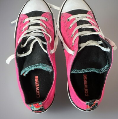 Converse Chuck Taylor Double Tongue Neon Pink Sneakers Youth